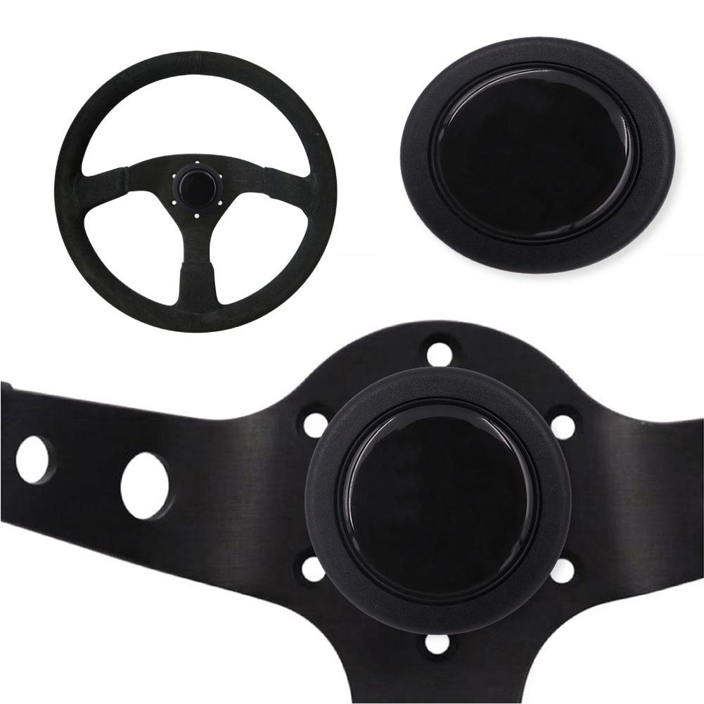 Custom logo Carbon Fiber Look High Performance Steering Wheel Horn Button Switch Push Cover For Universal