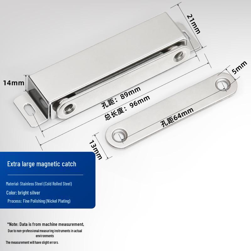 Unsichtbarer Magnetischer Türfang für Schränke und Garderoben - Lochfreier, Starker Magnetischer Clip Saug-Beschlag