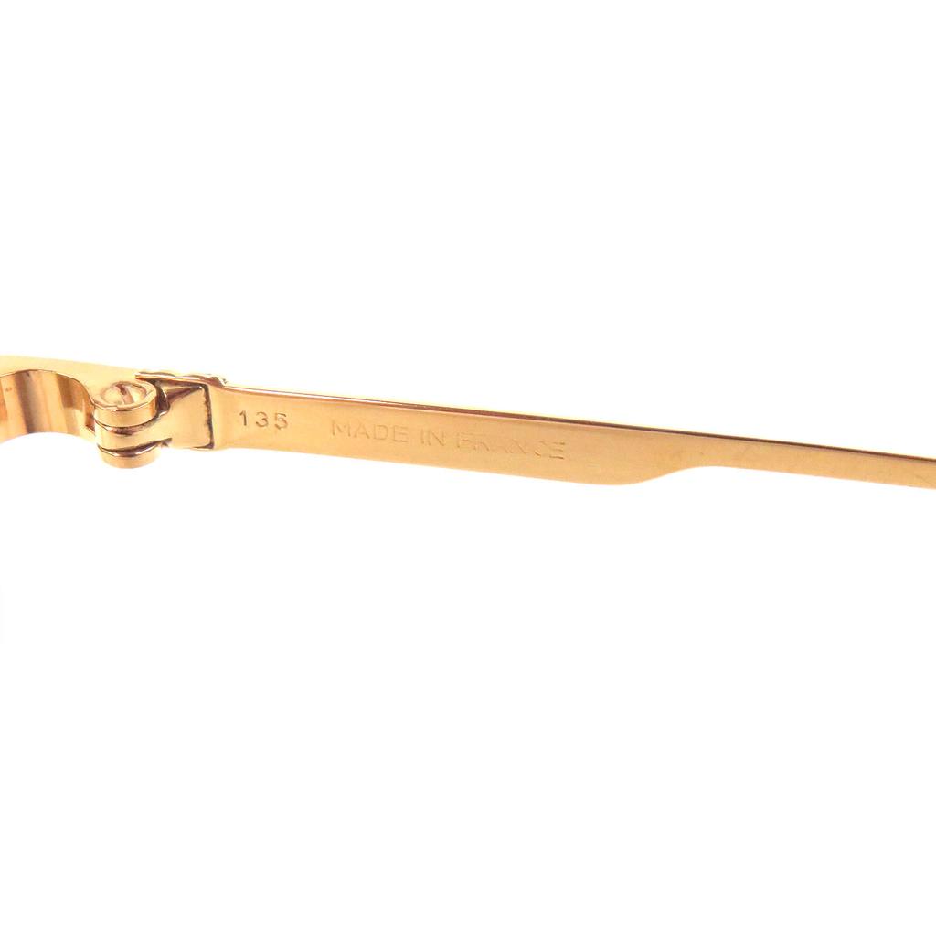 Very Good Cartier Glasses Trinity Half-Rim Round Frame Gold Used