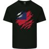 Torn Flag Taiwan Mens Cotton T-Shirt Tee Top