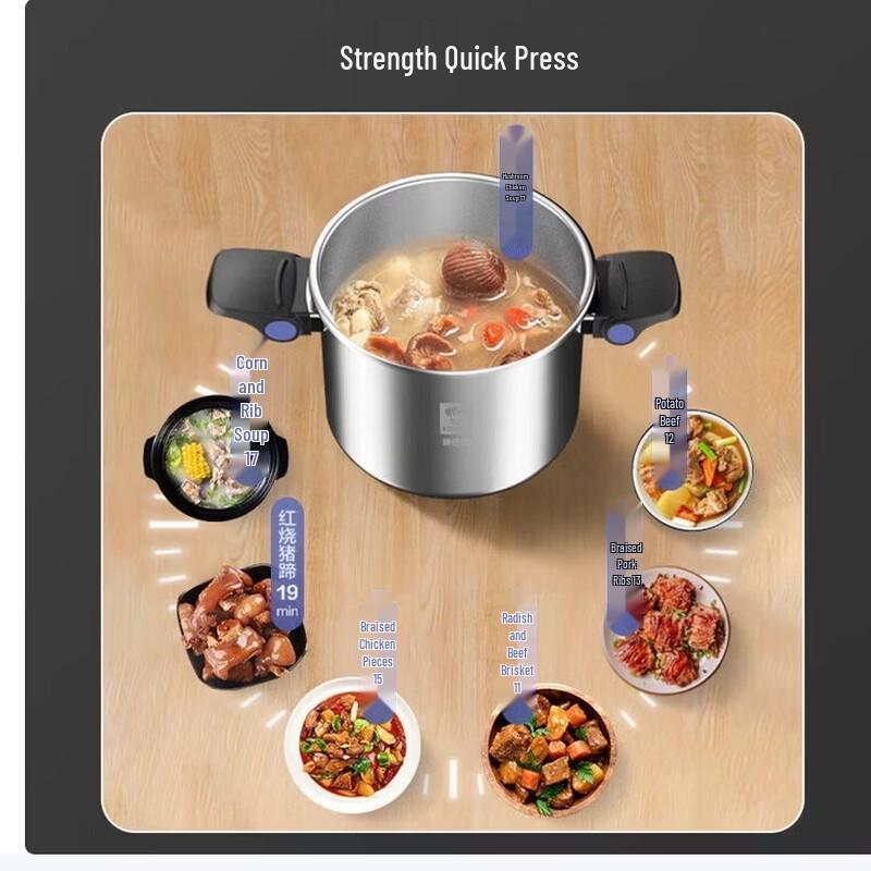 KOBACH 304 Stainless Steel Explosion-Proof Pressure Cooker