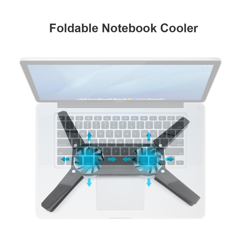 

USB Powered Laptop Cooling Pad with 2 Fans Laptop Stand for Laptop PC Computer
