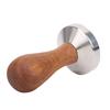 58mm Stainless Steel Coffee Tamper Wooden Handle Powder Pressing Tool Coffee Shop SuppliesThread Bottom