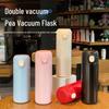 Cute Stainless Steel Vacuum Thermos with Flip-top Lid and Mini Straw - Customizable Student Gift