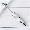 Pumpkin Shaped Ballpoint Pens Halloween Rhinestone Beadable Pen, DIY Sparkly Cat Ghost Plastic Beaded Spooky Stationery Glitter Black Ink Pen
