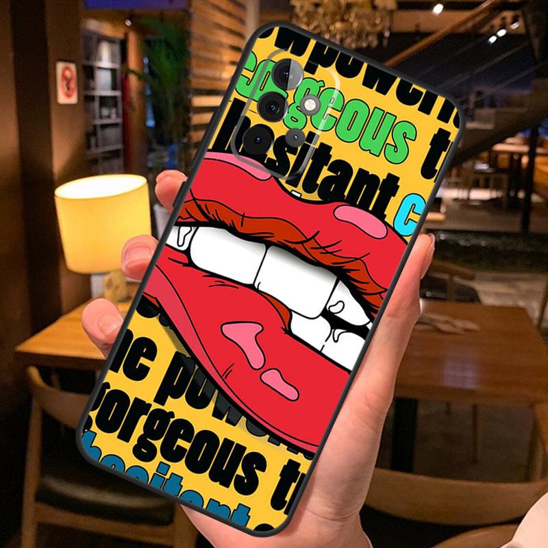 Sexy Lips KISS Case For Samsung Galaxy A16 A06 A26 A36 A56 A52 A53 A33 A13 A34 A54 A14 A15 A35 A55 A22 A32