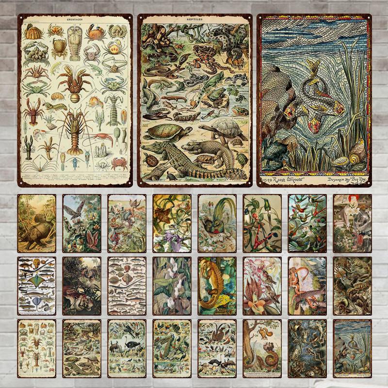 Fish, Fish, Flower Variety Sign Metal Sign Vintage Tin Sign Bar Vintage Wall Decor Bar Club Man Cave Metal Poster