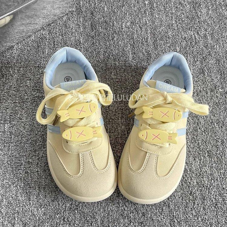 Spring thick-soled new breathable chic shoes retro German training shoes