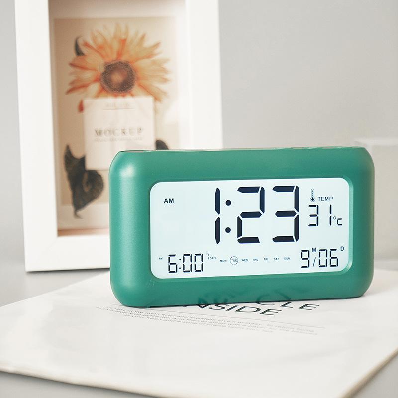 New Large Screen Simple Charging Alarm Clock Bedroom Bedside Electronic Clock Multi Function Clock Rechargeable