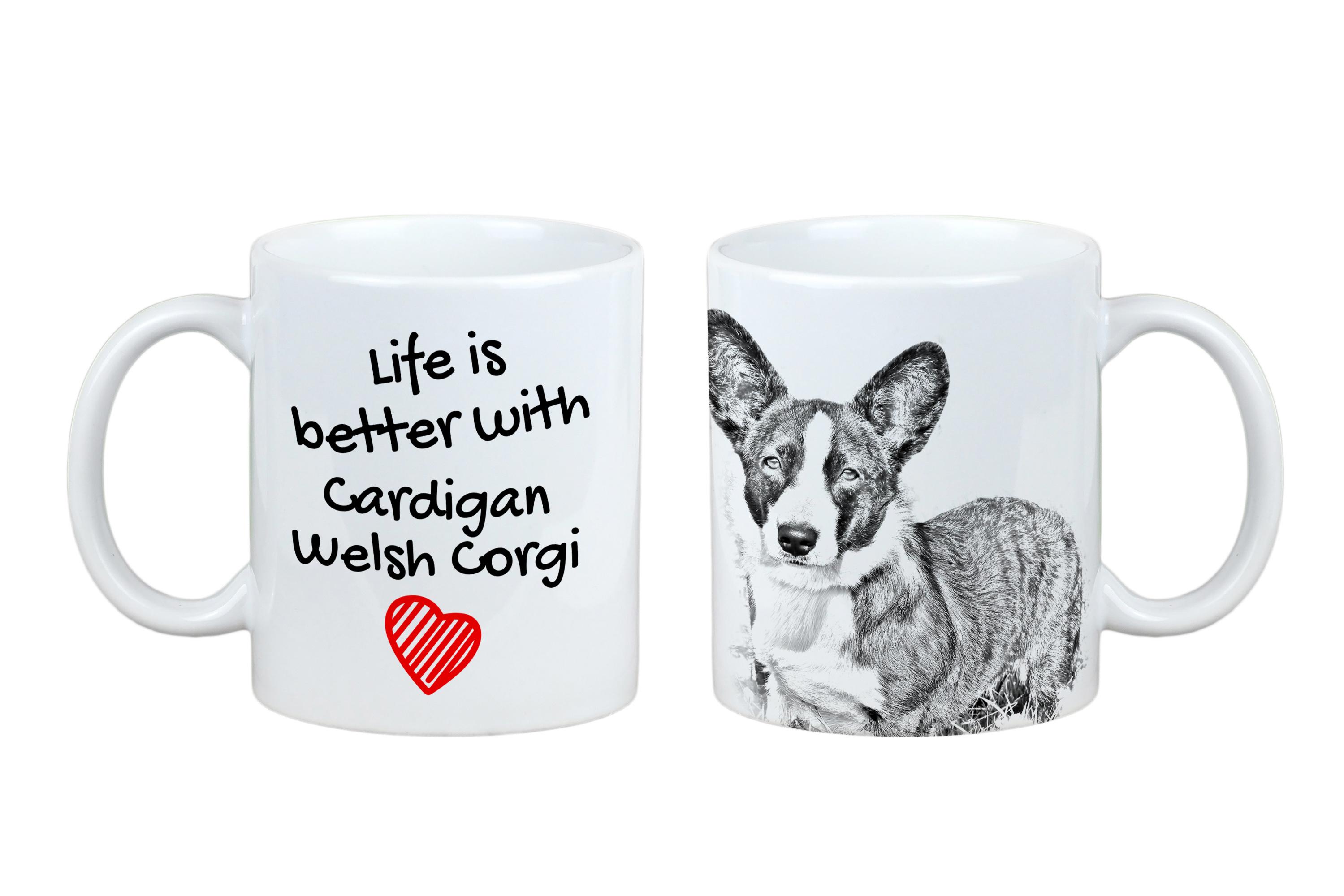 

Cardigan Welsh Corgi - cup with a dog, cup with a photo, personalized gift from the Art-Dog brand білий