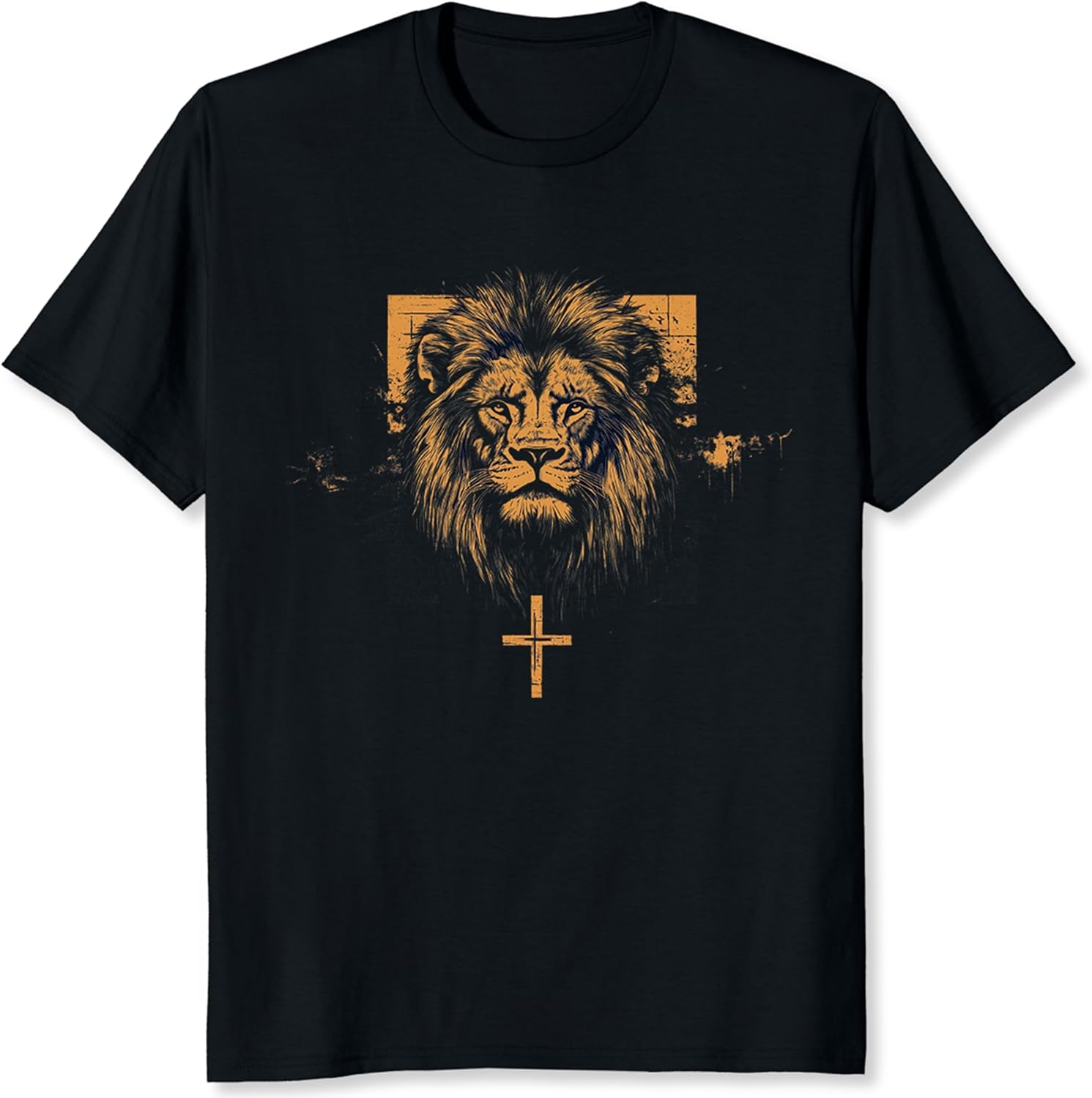 Lion of Judah Shirt Christian Shirts for Men Christian Gifts Cross Graphic Tee L