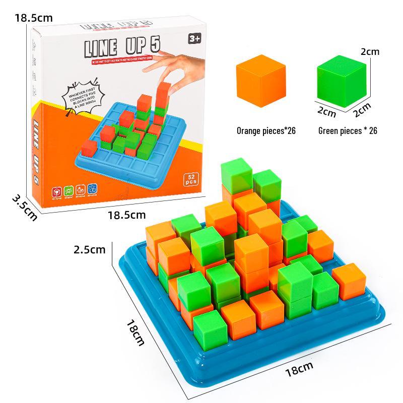 3D Gomoku Fun Logic Board Game for Kids - Interactive Four-in-a-Row Chess Toy