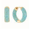 Retro Bohemian Copper Earrings and Synthetic Turquoise Ring Earrings Are Suitable for Daily Wear and As Gifts
