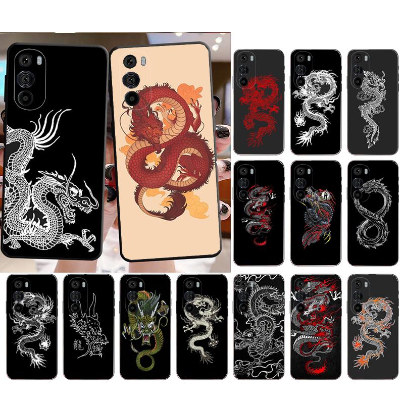Phone Case For Motorola Edge 50 40 Pro 60 50 40 30 Ultra Neo Fusion Moto G85 G72 G53 G54 G84 G13 G32 Dragon