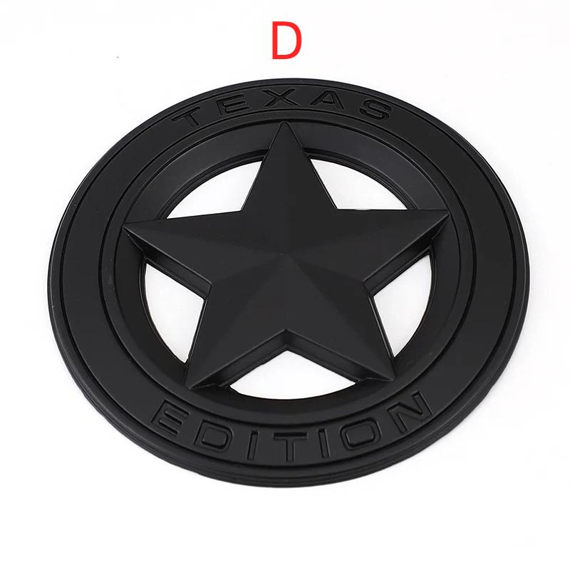 3D TEXAS EDITION Metal Car Sticker Star Logo Emblem Badge Car Styling Side Tail Sticker for Wr/angler Libe/rty Gra/nd C/herokee