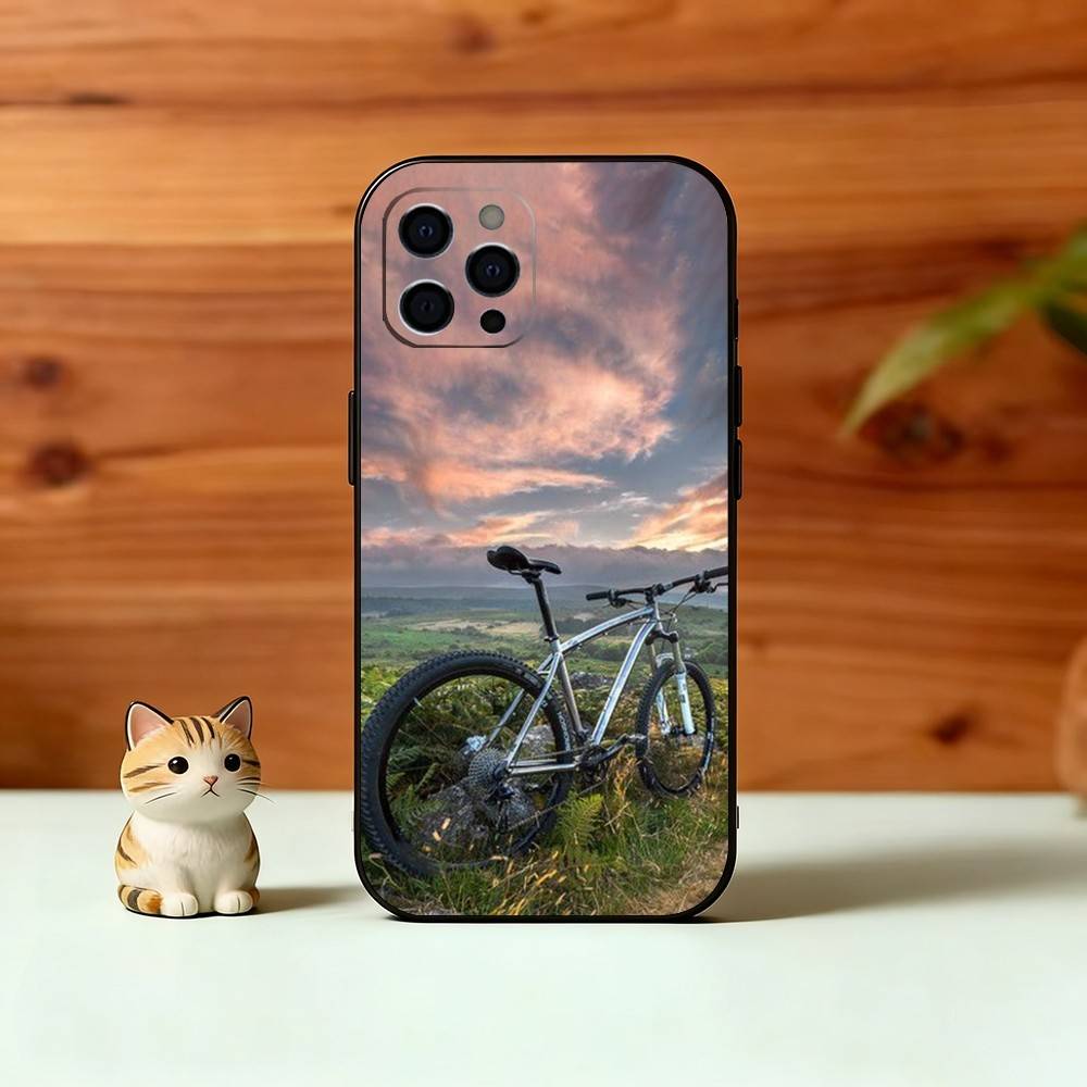 C-Cool M-Mountain Bicycle Bike Phone Case For iPhone 17, 16,15,14,13,12,11 Plus,Pro Max, Others Soft Black Cover