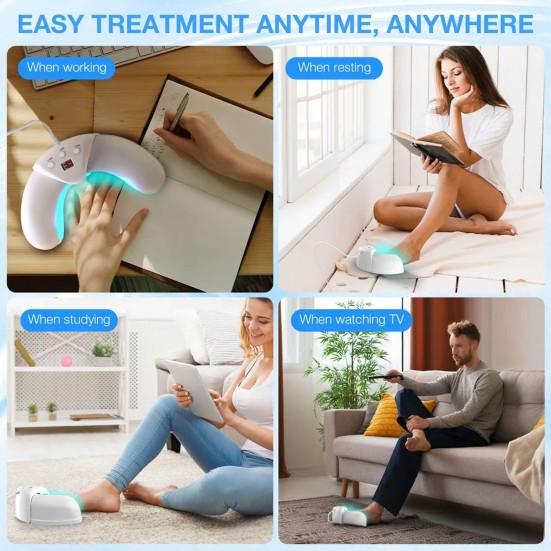 Bærbar Neglesoppbehandling Lys 22-LED UV-lysterapi Sammenleggbar U-formet Design 470nm Blått + 905nm Infrarødt Neglekunst Fototerapimaskin