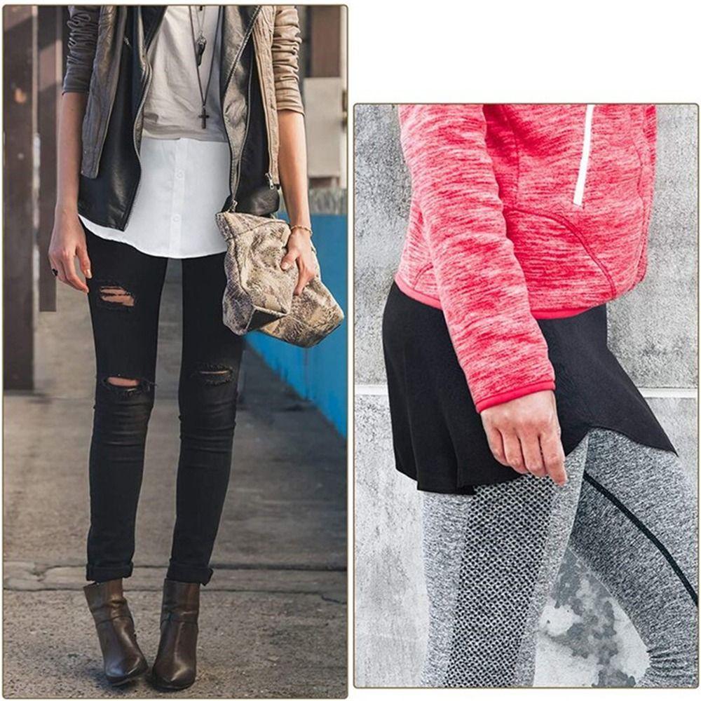 Sweater Decorative Plaid False Skirt Tail Underskirt Clothing Decoration Skirt Shirt Extenders