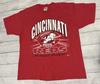 Maglietta Vintage Cincinnati Reds Baseball 1994 National League Hanes Taglia XL Rossa