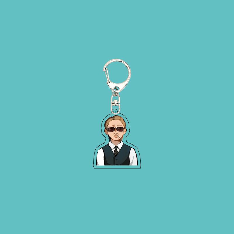 BTS Cool Suit Cartoon Keychain, Businessman Style Keyring, Aesthetic K-pop/Anime Style Bag Charm for ARMY Fans (7 Styles Available)