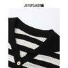 JOY SPEAKER Women's Striped Knit Cardigan