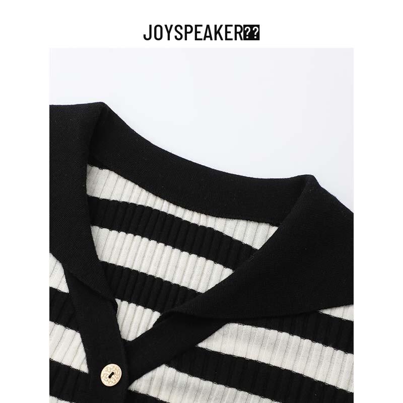 JOY SPEAKER Women's Striped Knit Cardigan
