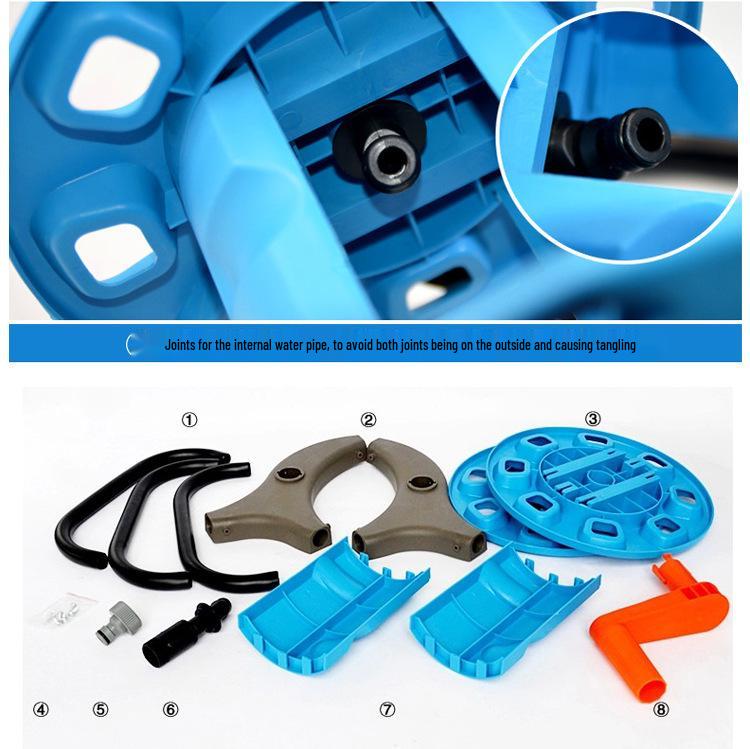 Compact High-Pressure Garden & Car Wash Hose Reel - Water Hose Storage Rack & Household Cord Winder