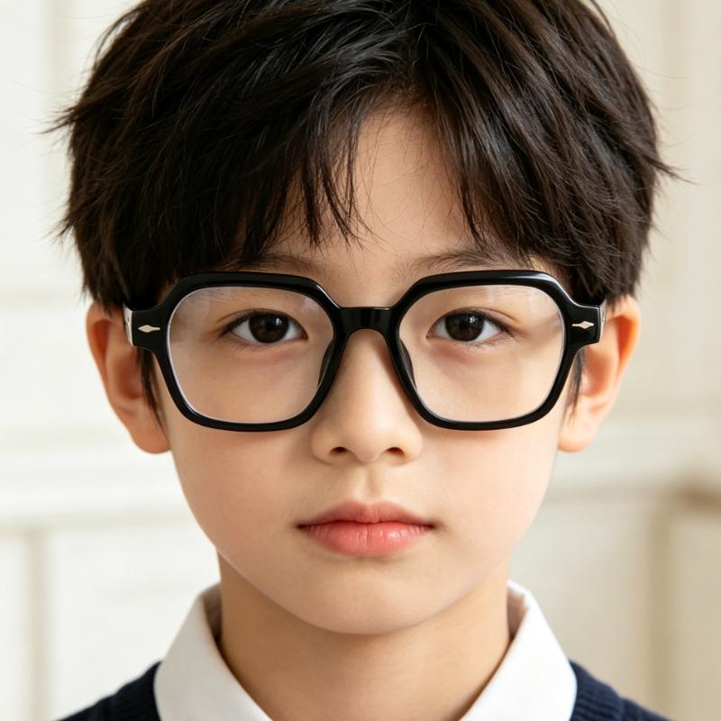 Kids Anti Blue Light Glasses, Polygon Square Frame Computer Eyewear, Multiple Colors Eye Protection for Boys & Girls