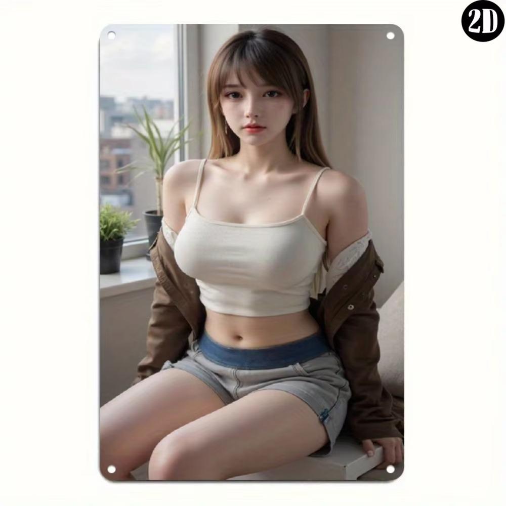 Vintage Metallschild Retro Sommerkunst 8x12 Zoll Heimdeko