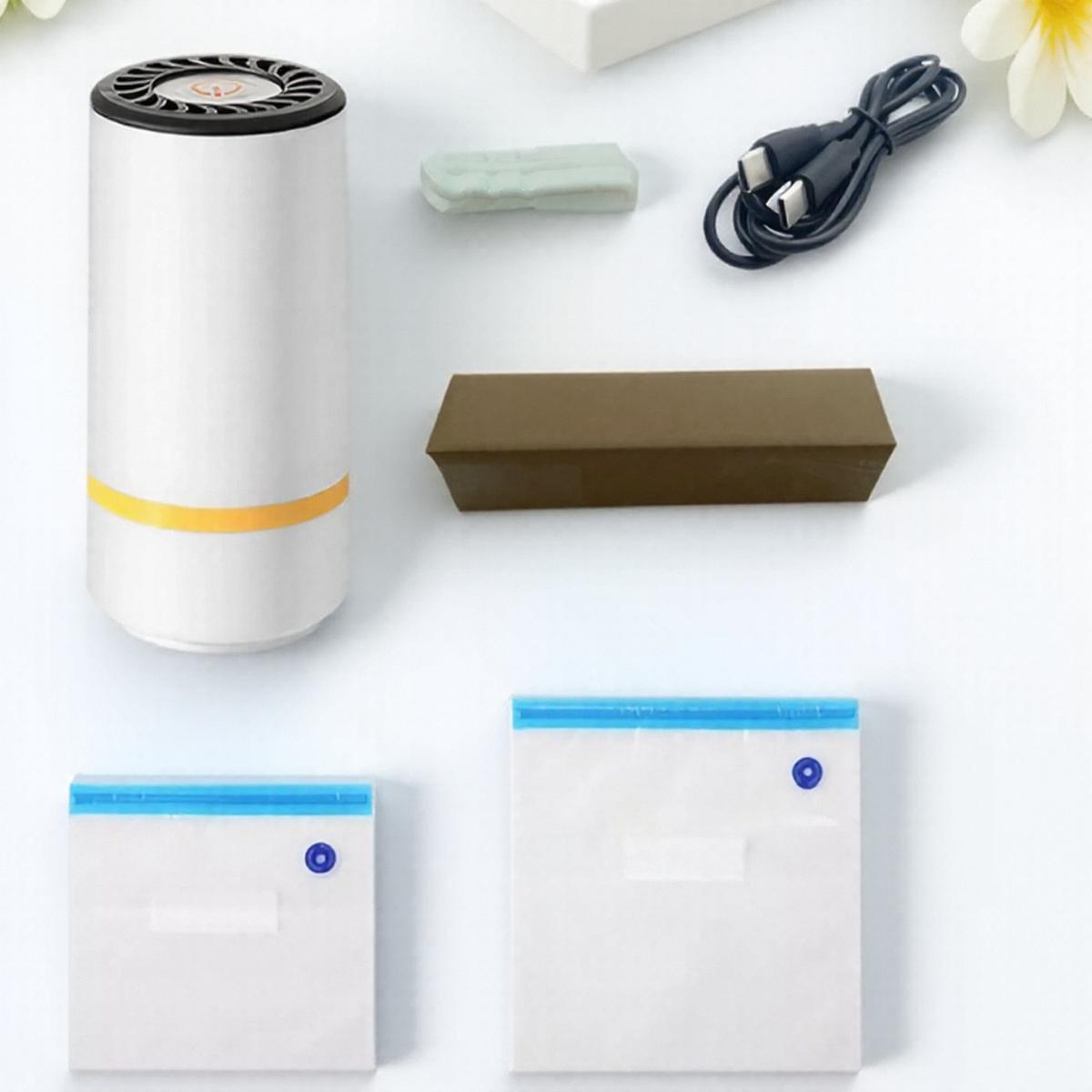 

Electric Mini Wireless Vacuum Food Sealer Compact Portable Handheld Fresh Ingredient Preservation Kitchen Tool білий