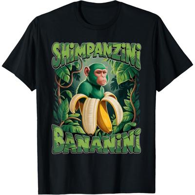 Shimpanzini Bananini Italian Brainrot Chimpanzee and Banana T-Shirt(11)