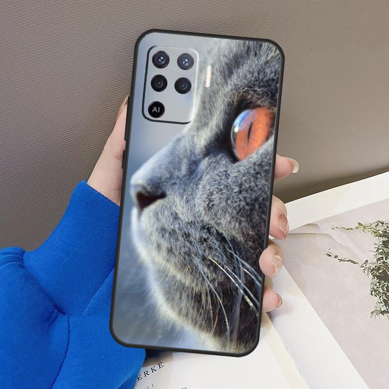 British Shorthair Cat Case For Oppo A78 A38 A18 A98 A58 A60 A80 A40 A96 A76 A16 A94 A74 A54 A15 A17 A57 A77 A5 Pro