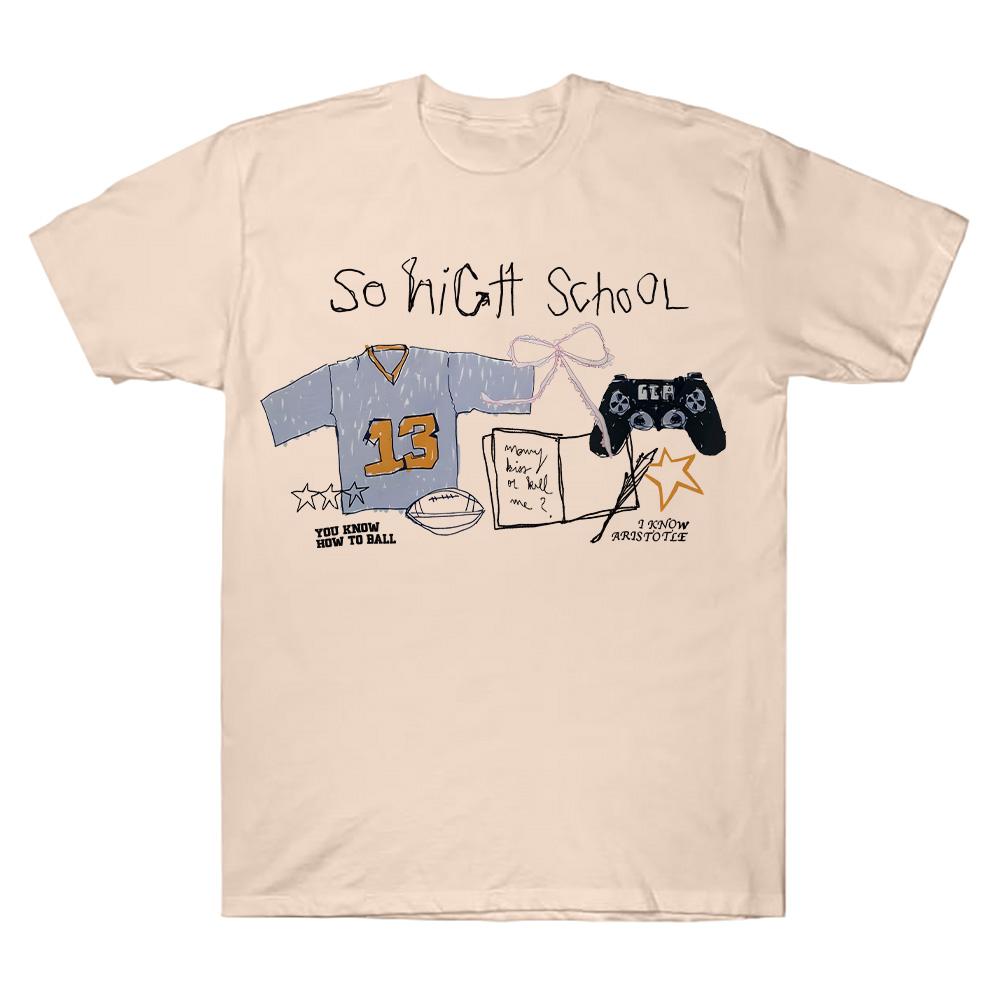 Summer Women Cotton Tee So High School Music Graphic T Shirt Short Sleeve Taylor Tour High Quality Clothes Unisex Y2K Streetwear