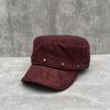 American retro rivet imitation suede flat top hat women's versatile face small deep version equestrian hat fashionable foreign style newsboy hat