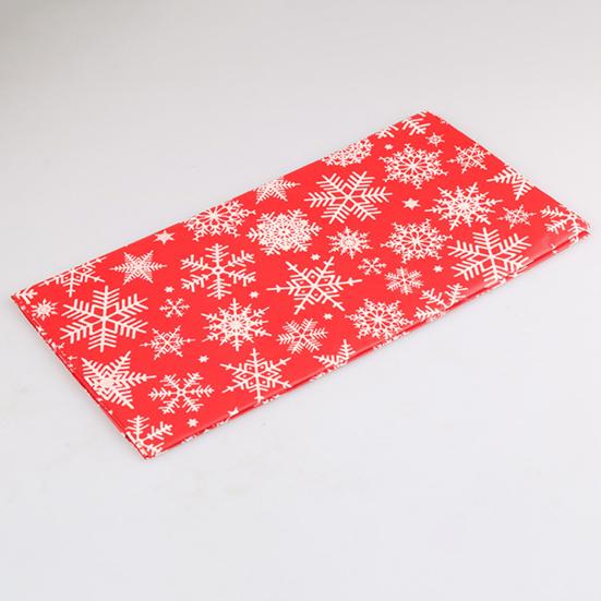 Față de masă Masă imprimată transparentă Impermeabil rezistentă la ulei Floare Anti-alunecare Pânză cu design de zăpadă Decorare de Crăciun