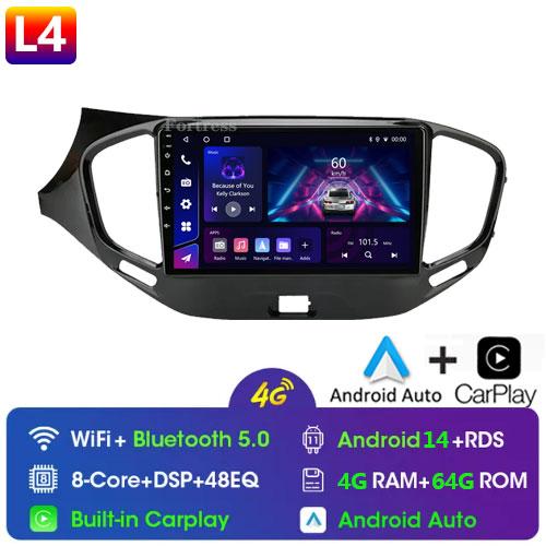 2 Din Android 12 Car Radio Multimedia Video Player For LADA Vesta Cross Sport 2015-2019 GPS 4G WIFI Stereo Carplay Auto QLED RDS