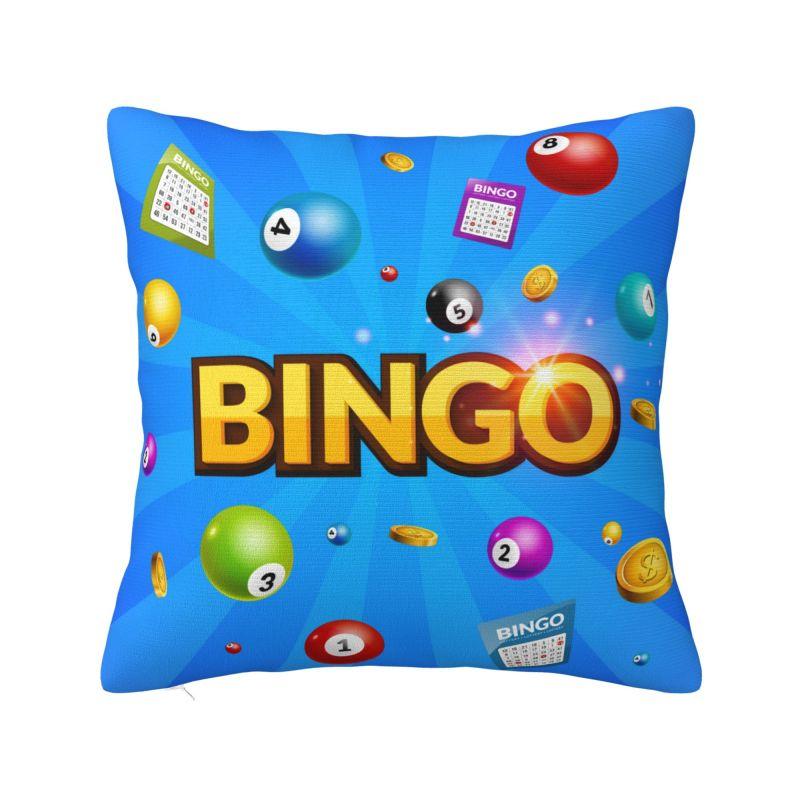 Heißes Spiel Bingo Bälle Karten Kissenbezüge Heimdeko D-Druck Sofa Stuhl Kissenbezug Polyester Weicher Kissenbezug