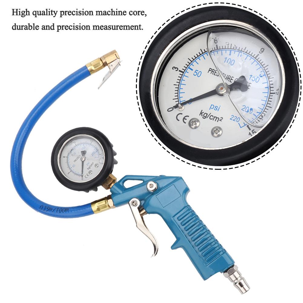Car Truck Motorcycle Tyre Tire Air Pressure Inflator Gauge Meter Tester Manometer