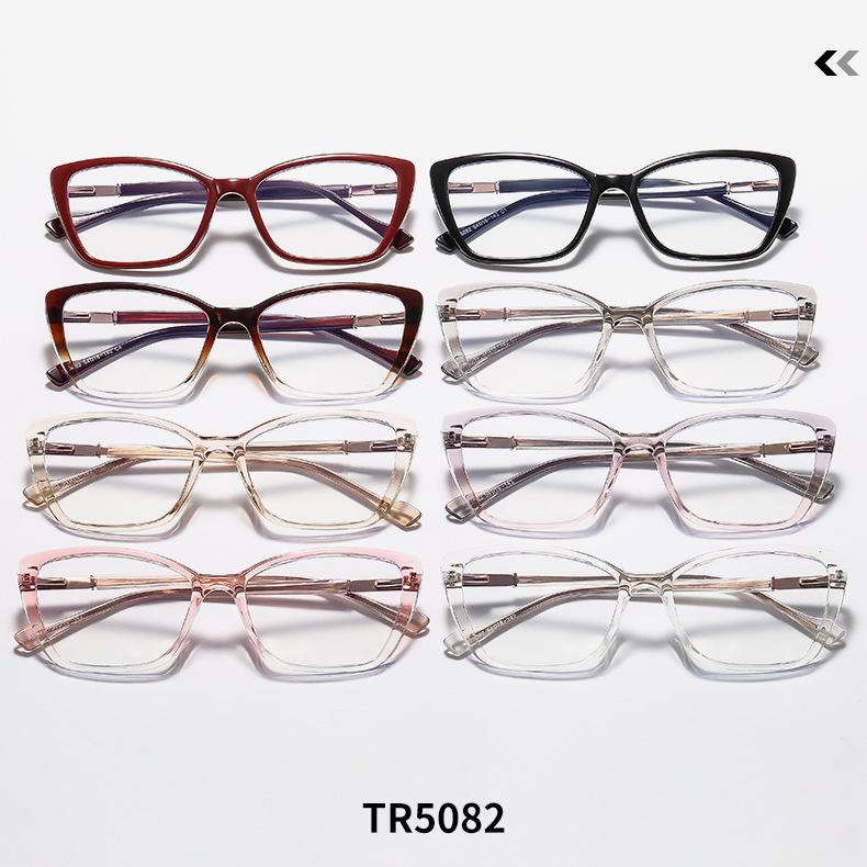 European & American Anti-Blue Light TR90 Retro Square Frame Glasses - Trendy Internet Celebrity Style.