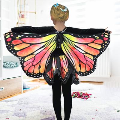 2Pcs/Set Girl Butterfly Wings Costume with Tutu Skirt Vibrant Color Versatile Seasonal Wear