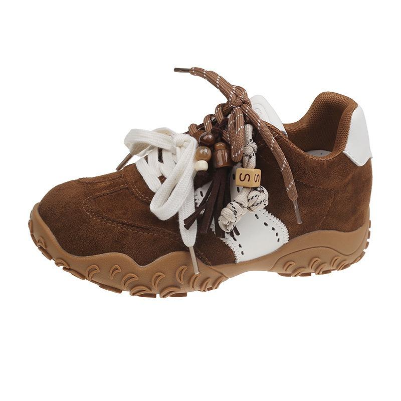 New spring height increase brown casual retro versatile sports board shoes tide