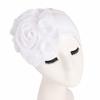 New Woman Beautiful Flower Turban Elastic Cloth Head Cap Hat Ladies Hair Accessories Muslim Women's Hijabs Scarf Cap