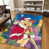 The Flintstones Flannel Pattern Square Carpet,Area Rug,Carpet Rug for Living Room Bedroom Sofa Playroom Decor,Non-slip Floor Mat