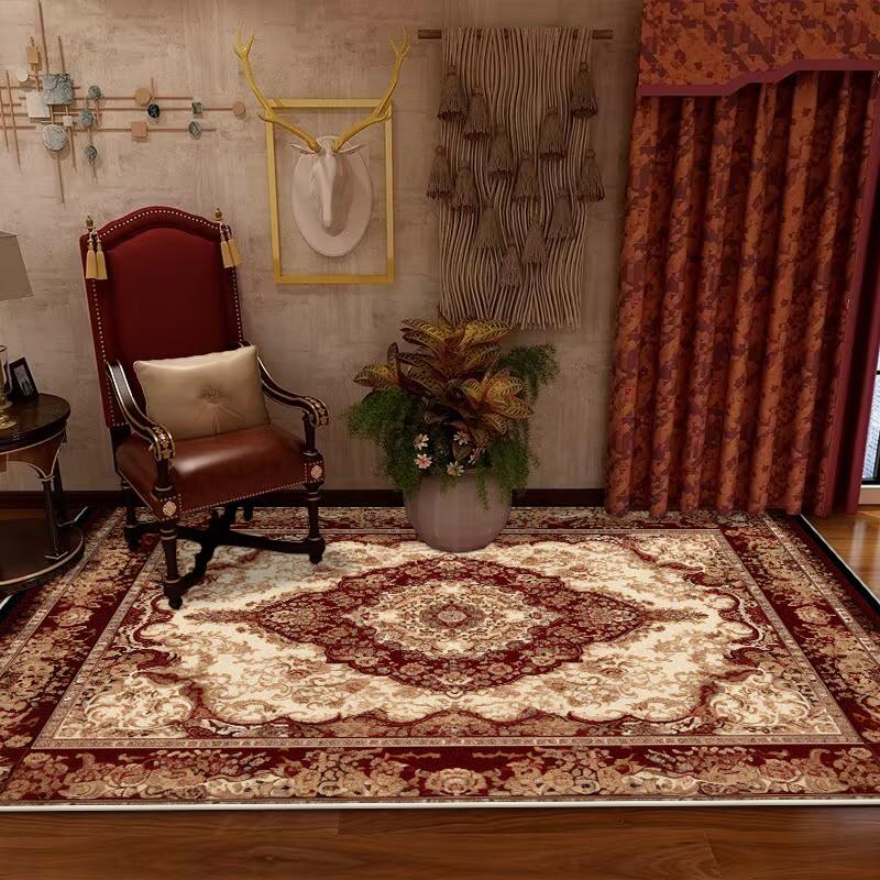 Retro Ethnic Style Bedroom Carpet Persian American Carpets Large Area Living Room Decoration Rugs Cloakroom Lounge Rug Washable
