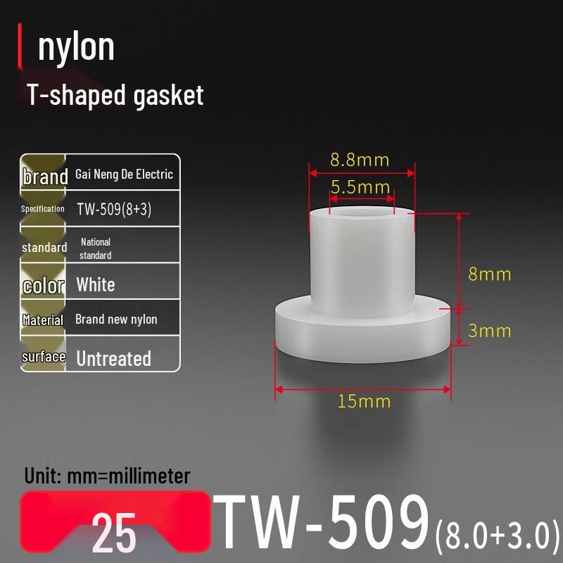 T-förmiger Nylon-Kunststoff-Dichtungsring und Schraubwellenhülse (Für dich: M2-M35)