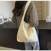 Freizeit College Kurs Damen Kordelzug Schultertasche Pendeln Vielseitig Damen Handtasche Einfarbige Nylonstoff Damen Einkaufstasche
