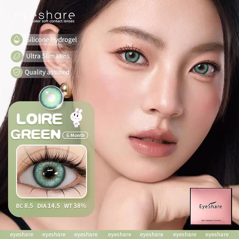 Eyeshare 1pair LOIRE Brown Color Contact Lenses Grey Colored Contact Lens Softlens Valid for 6 Months