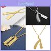 Blade And Razor Design Alloy Necklace With Chain For Fashion And Gifts