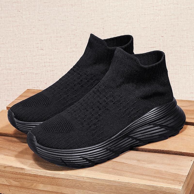 Fashion High Top Sock Sneakers For Men Fashion Platform Men's Running Shoes Lightweight Breathable Knit Casual Sports Shoes Women 35-46