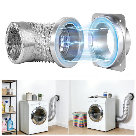 Dryer Vent Magnetic Connector Kit Quick Installation Reinforced Thick Connector Airtight Seal High Temp Metal Dryer Accessories